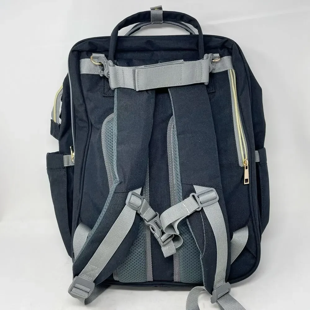 Hot Best Backpack Diaper bag Convertible Changing Pad Black Grey